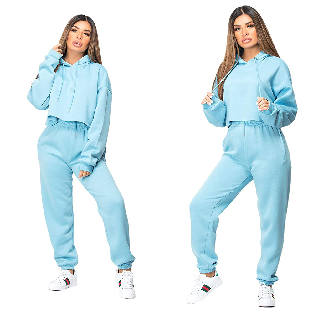 Women's Crop Hoodies Sets